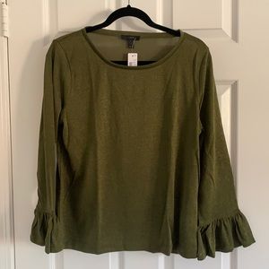 J. Crew Sparkle Bell Sleeve Top